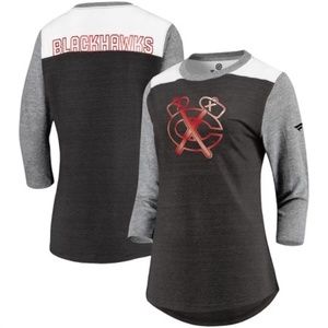 ‼️SALE‼️ Chicago Blackhawks NHL Women 3/4 sleeve shirt